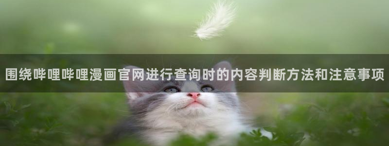 免费漫画大全：围绕哔哩哔哩漫画官网进行查询时的内容判断方法和注意事项